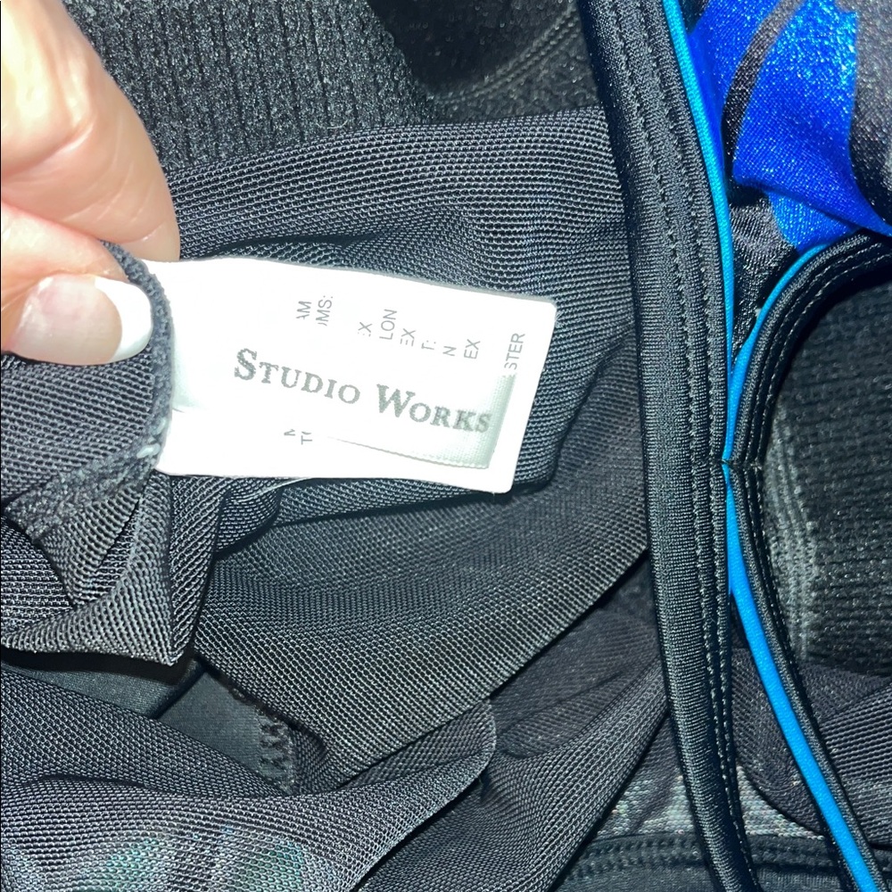 Studio Works One Piece Swimsuit Swim Dress Black Floral Woman Sz 22W NWT - Picture 4 of 6